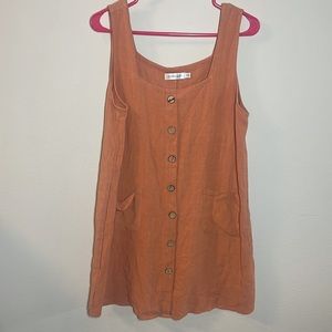 Esther & Co Linen Coral Tank Dress XL